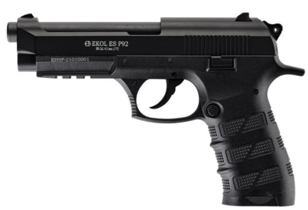 Пистолет пневматический EKOL ES P92 B Black, (металл) кал. 4,5 мм, 3 Дж